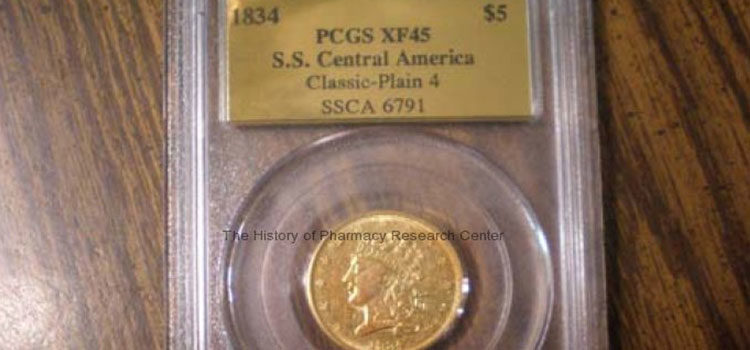 Gold Coin Recovered from the Sunken S.S. Central America